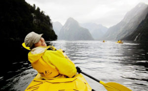 Kayaking in Milford Sound, New Zealand