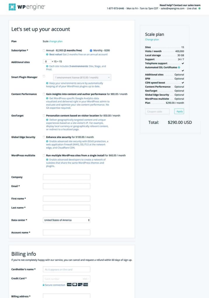 Old sign-up flow