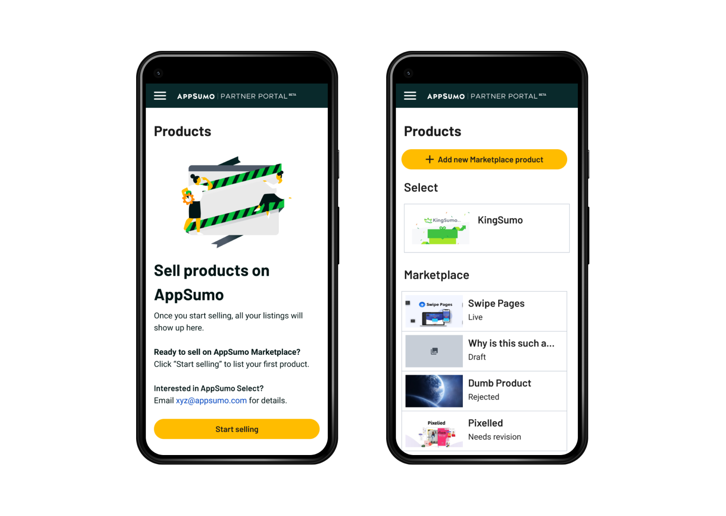 Products responsive view