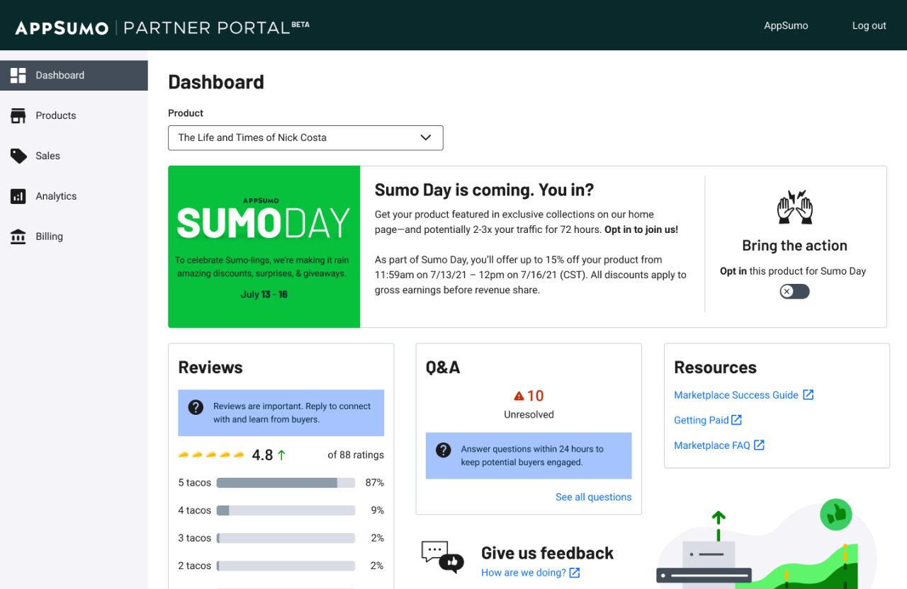 AppSumo partner portal